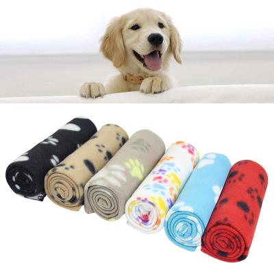 China Manufacturer Breathable Multi-colors Wholesale Dog Paw Print Soft Blanket for sale