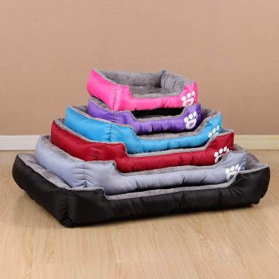 China Manufacturer Wholesale Waterproof Short Plush Warm Dog Beds Non Slip Bottom for sale