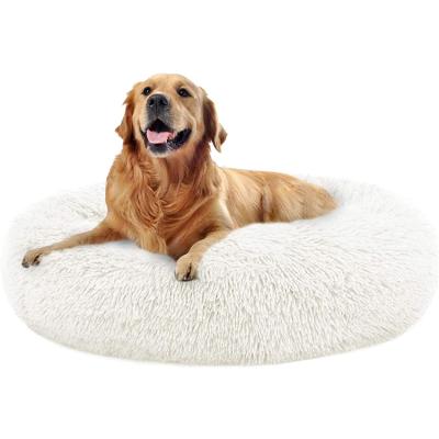 China Manufacturer Wholesale Breathable Soft Plush Dog Cat Donut Warm Beds Dye Tying Color for sale