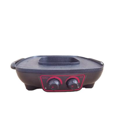 China Easily Cleaned Potluck 2022 Home Portable Indoor Various Hot Selling Black BBQ Pot And Square Pot for sale