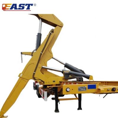 China Low EST truck trailer price 30 ton capacity 20ft 40ft container side loader trailer sideloader semi trailer with crane for sale