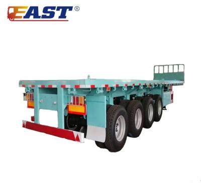 China EST 4Axle Flatbed Semi Trailer 4 Axles Container Semi Trailer Truck Container Semi Trailer Truck Flatbed Semi Trailer for sale