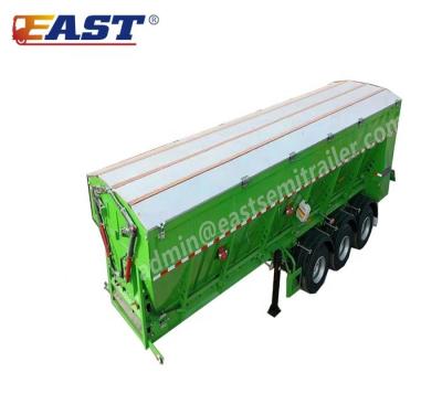 China Truck trailer EST dump trailer dump rolling slope crawler type transport for sands grain by self-propelled walk-up for sale