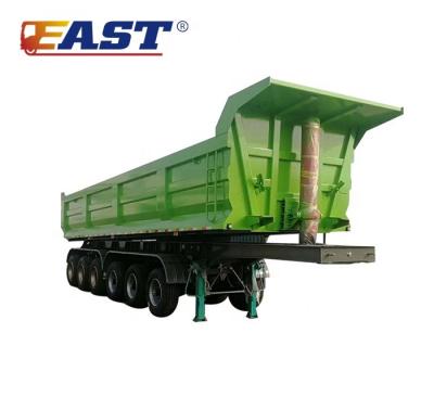 China EST 5/6 Axle Rear Dump Semi Trailer Chinese Manufactured Truck Trailer 100 Ton Tipper Trailer For Cargo Transport Large Capacity Semi Trailer for sale