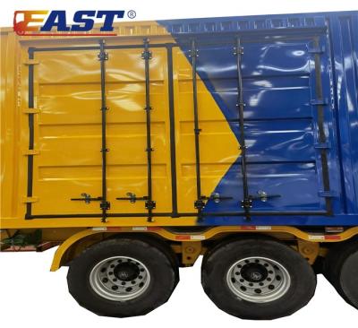 China EASTERN 3 axles cargo box trailer 50ton 60ton 70ton 3 axle box cargo truck box Van Trailer truck trailer van trailer for sale