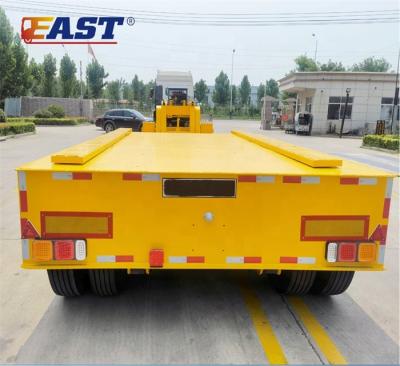 China EST 3 axle trailer truck 30 ton low bed semi trailer low bed semi trailer flatbed axle semi trailer for sale