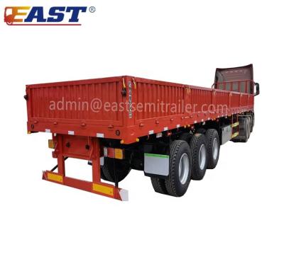 China EASTERN 3 axle trailer truck sidewall semi trailer cargo sidewall trailer truck dropside truck trailer for sale