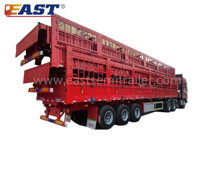 China Factory sale brand EST trailer truck trailer with side wall semi trailer 3 axle side wall trailer for sale