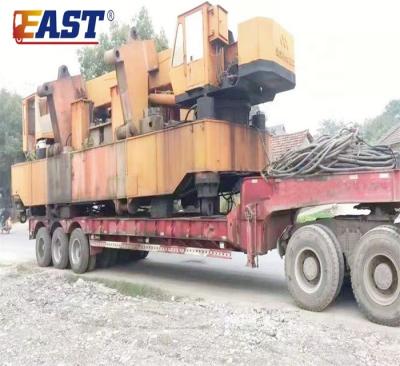 China EST 3 axle 50 60ton lowbed truck trailer 4m low bed trailer 40 ton wide semi low bed semi trailer for sale