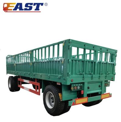 China Two Axle 8 Wheels Full Container Trailer Truck Trailer EST 20ft Truck Trailer Farm Tractors Full Price Draw Bar for sale