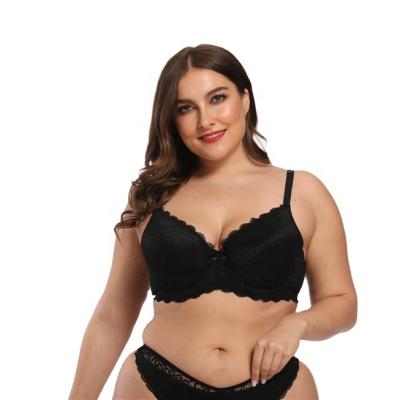 China 2020 new lingerie QUICK DRY lace underwire lace plus-size thin cup full cup comfortable breathable bra for sale