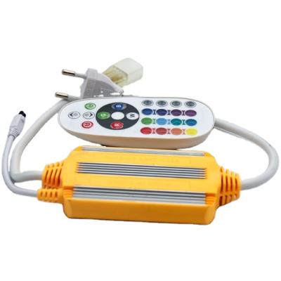 China Hot Selling ABS Plastic IP67 Waterproof AC220V AC110V Led RGB Controller With 24 Keys For High Voltage LED Strip for sale