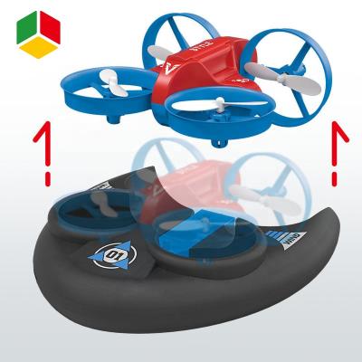 China Mini Drone Hold 3 IN 1 Sea Flight QS Ground to Air Toy 360 Degree Roll Mode Headless RC Helicopter Hold Mini Drone 3 IN 1 Sea Flight 2.4G Ground to Air Quadcopter Boat for sale