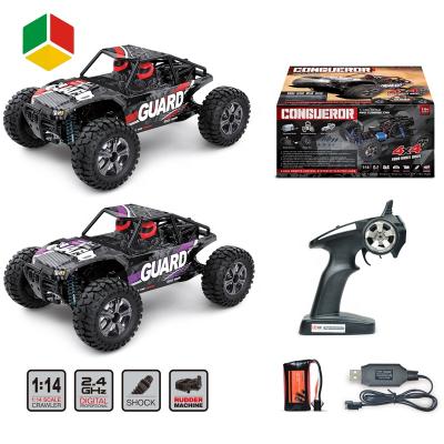 China Remote Control RC Hobby QS Toy 2.4G 4WD Double Drive Truck 1/14 Bridge Straight Crawler 25KM/H Racing Car Rang 50M RC Off Road Car for sale