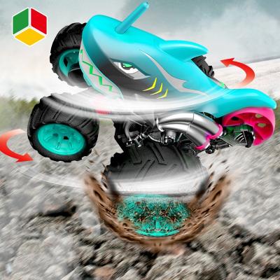 China Waterproof RC Hobby QS Toy 2.4G 5 Wheel 1/14 Scale Shark Children Stop High Speed ​​RC Car Toy 4CH Radio Control Car For Sale for sale