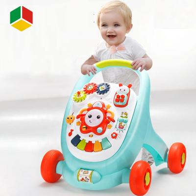 China QS Musical Toys 2021 Hot Selling Lightweight Music Eco-friendly Plastic Baby Learning Walker Toy For Little Boy for sale