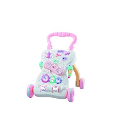 China Baby Playing Educational Plastic Baby Stroller Indoor Pram Walker With Music Phone Toys For Children Play for sale