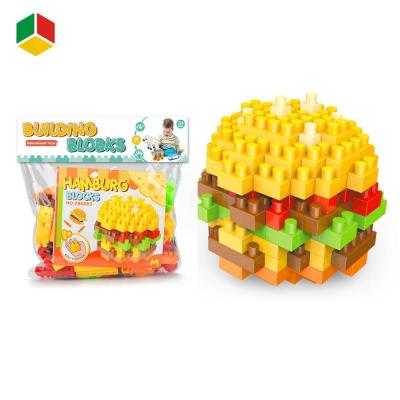 China DIY TOY New Large Building Blocks Burger Set Meal Bricks Toy For Educational Toys Kids for sale