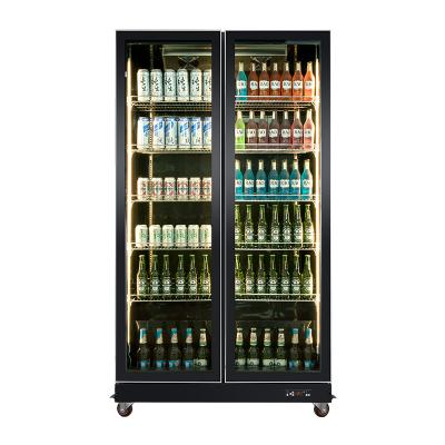 China Single-temperature 2 door display fridge 2 door display fridge refrigerated display cabinets used for sale