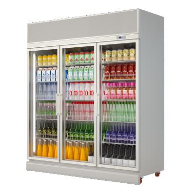 China Chiller Single-temperature Refrigerator Horizontal Glass Door Freezer Showcase Fridge for sale