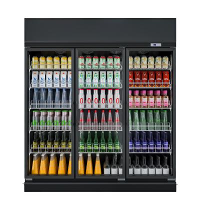 China Chiller Single-temperature OEM Refrigerator Glass Door Freezer Supermarket Fridge for sale