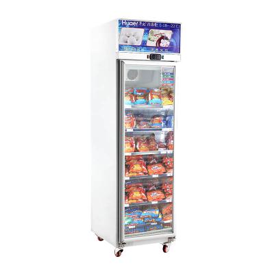 China Single-temperature China Commercial Upright Display Small Glass Single Door Freezer for sale