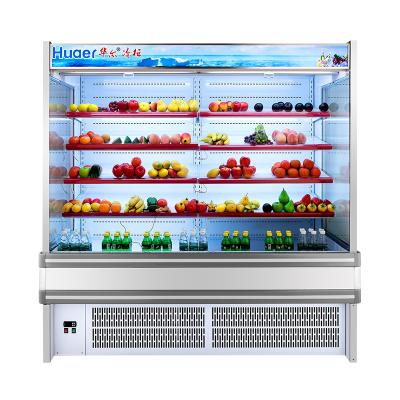 China Single-Temperature Supermarket Air Curtain Refrigerator Cheese Fruit Vegetable Freezer for sale