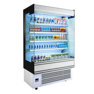 China Single-temperature Multideck Beverage Milk Cooler Coffee Painting Steel Fan Cooler Display Open Top Cooler Panasonic Customized HRFM15D for sale