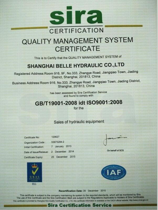 ISO9001 - Shanghai Belle Hydraulic Co., Ltd.