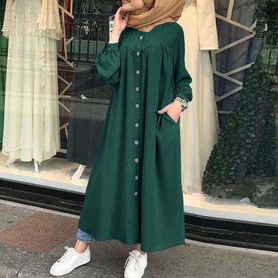 China Middle East pure cotton long abaya robes kimono hijab muslim baju line and muslim blouse women abaya robes hemp saudi islamic clothing robes for sale