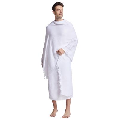 China No Elasticity Towel Mecca Ihram Abaya Wholesale Muslim Arab Men Eid Mubarak Haji Islamic Clothing for sale