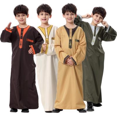 China Al aseel moroccan arab men saudi muslim kids thobes kimono abaya online boy's clothing sets islamic clothing sets for sale