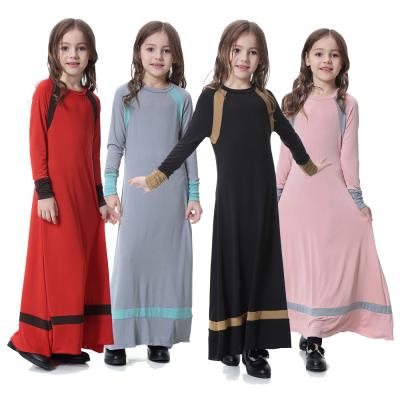 China Muslim Abaya Kids Abaya Clothing Solid Color Kimono Kids Baju Clothing Dubai Islamic Muslim Saudi Baju Online For Girls Clothing for sale