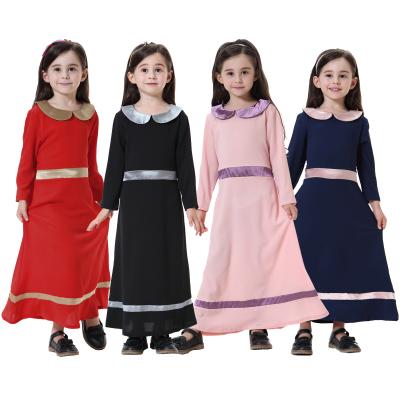 China Embroidered Kids Muslim Long Robe Kids Dress Southeast Asia Jilbab Abaya Muslimah Girls Dress For Islamic Clothing for sale