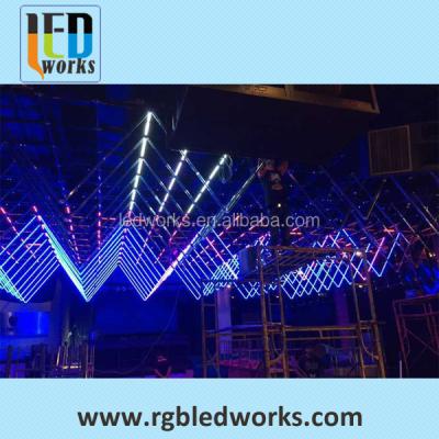 China LEDWORKS DMX 3D Tube Madrix 3D Effect 360 Degree RGB LED DMX Pixel LWS-RGB3T1000-DMX-15V6416 for sale