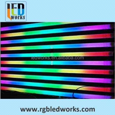 China Aluminum Multicolor Media Faceplate Led Tube Lighting DMX LED Digital Tube Light for sale