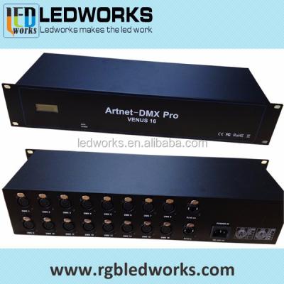 China artnet 16*512ch node controller , artnet to dmx interface dj booth with madrix compatible LWS-ANC-16X512 for sale