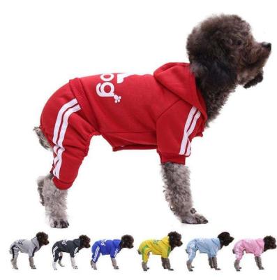 China Wholesale Custom Legs Hoodie Puppy Adidog Pet Dog Clothes Stocked Luxury ropa de perro two for sale