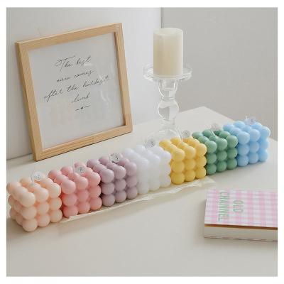 China Hot Selling Birthdays Ins Home Decoration Magic Cube Scented Bubble Candles Decoration Photography Props Aromatherapy Candles for sale