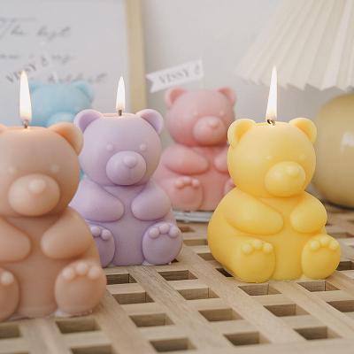 China Birthdays Big Fat Gift Box Set Soy Wax Bear Shape Candles Aromatherapy Scented Candle for sale