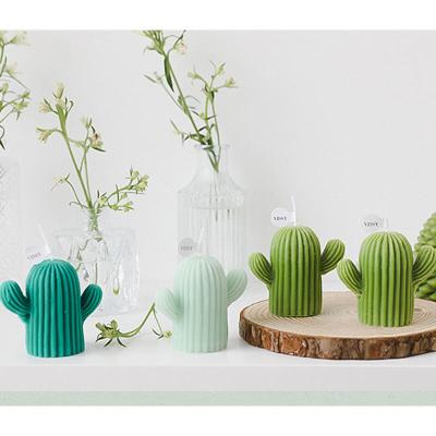 China Birthdays Household Gift Box Set Soy Wax Cactus Shape Candle Birthday Scented Candle Aromatherapy Candles for sale