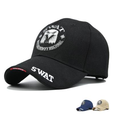 China Navy COMMON Wholesale Adjustable Adult Tactical Hats Eagle Swat Embroidered Sports Baseball Outdoor Hat for sale