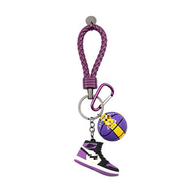 China With Wrist Lanyard+Carabiner DIY 3D Mini Cute AJ Wholesale Sneakers Basketball Keychain Model for sale