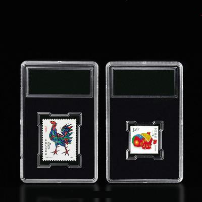 China Trading Cards Customized Acrylic Blank NBA Sports Baseball Cards All Clear Stamp Case Scoring Slab With Round Corners for sale