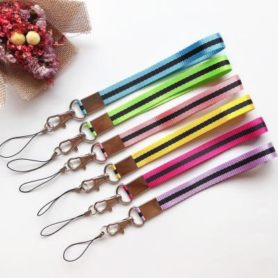 China Fashional Polyester Shorts Wrist Key Chain Durable Mobile Phone Hand Lanyard Strap Lanyard for sale