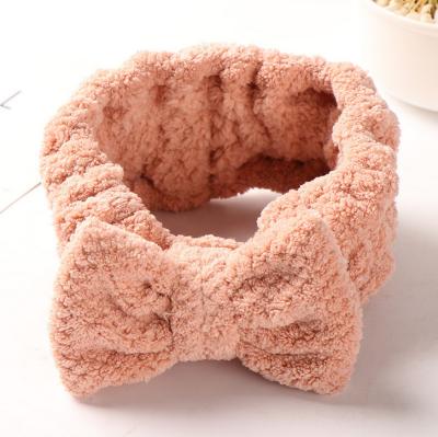 China Factory popular makeup headband face wash head hair band beauty band for women with bows for sale