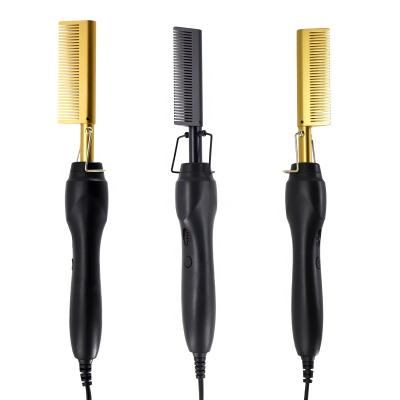 China Comfortable Hot Copper Comb Hair Dry and Wet Straightener Comb Curly Hair Styling Comb for sale