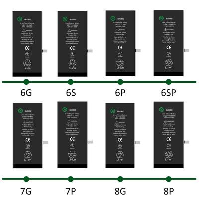 China 100% Original Mobile Phone Cell Phone Battery For Phone 6 6s 6p 6sp 7 8 Rechargeable Batteries More Se for sale