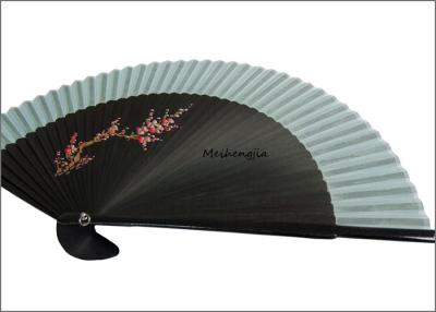 China 8.66“ Tik omhoog Zwarte Hand - gehouden Vouwend de Blauwe Stof van Ventilatorsligh In traditionele stijl Te koop