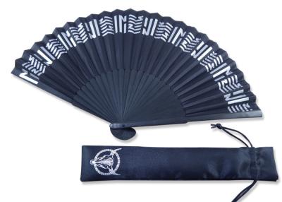 China Silver Custom Printed Folding Hand Fans Portable Traditional Use For Folk Art for sale